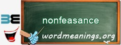 WordMeaning blackboard for nonfeasance